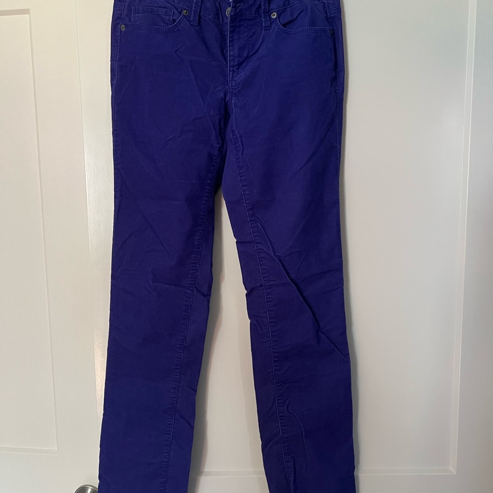 Ann Taylor LOFT Indigo Purple Corduroy Pants